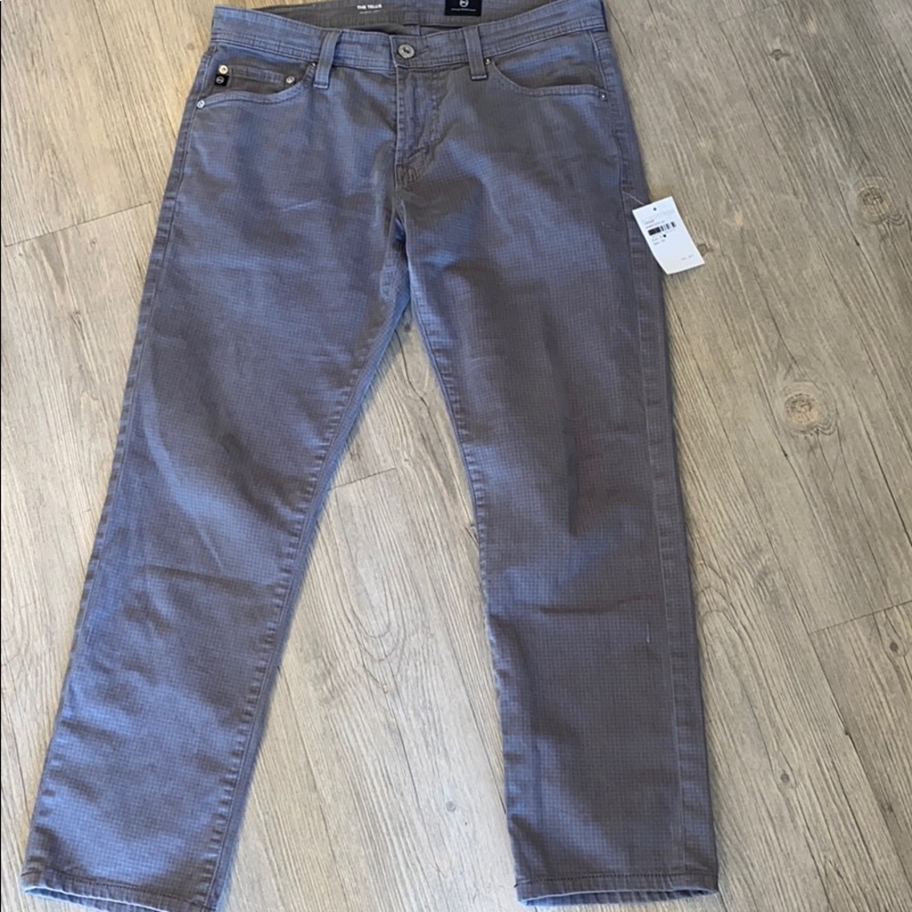 AG “The Tellis” Modern Slim. Gray houndstooth